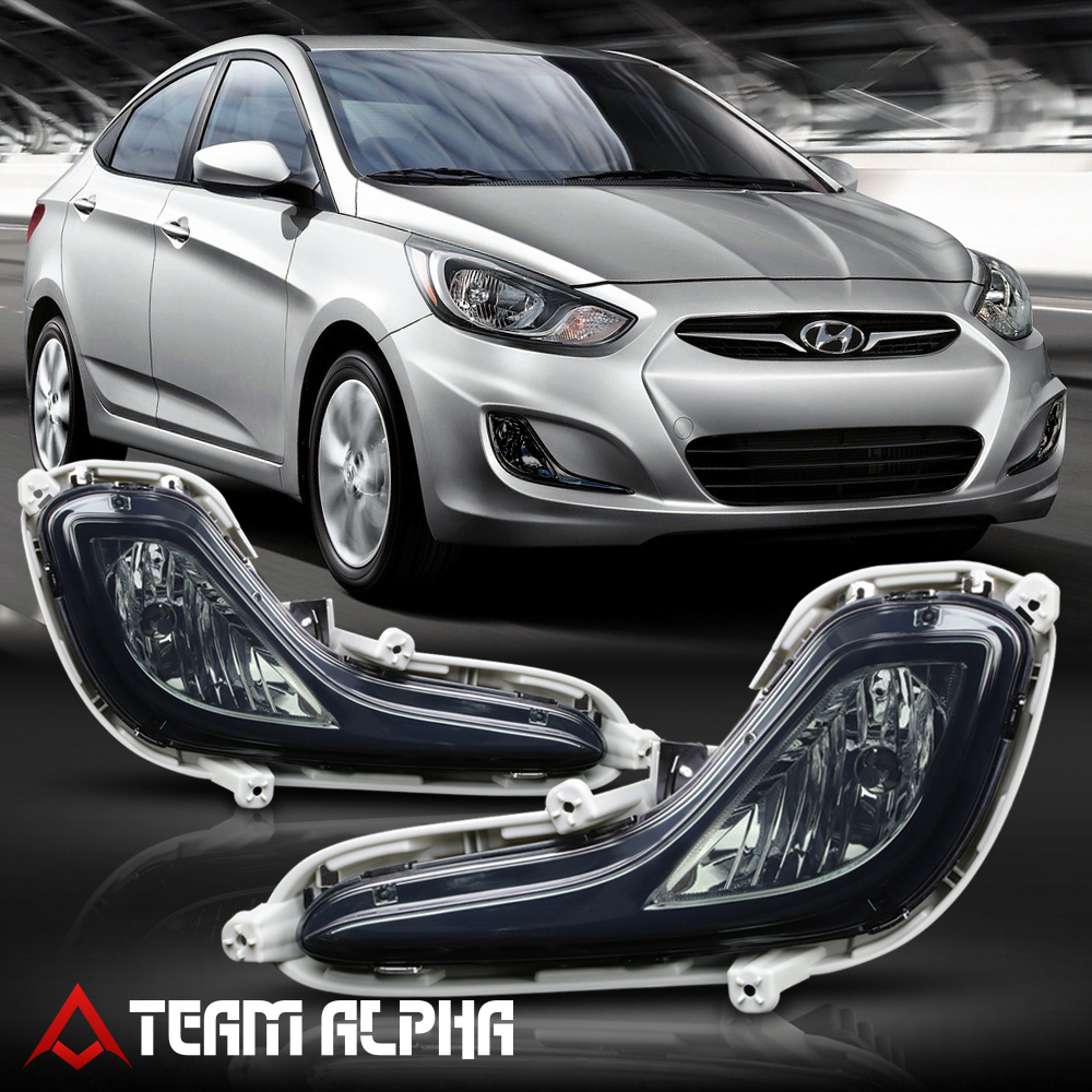 CHROME REFLECT DRIVING BUMPER FOG LIGHTS LAMPS+SWITCH FOR 12-16 HYUNDAI ACCENT