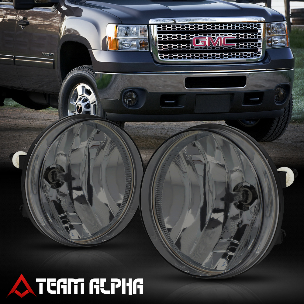 Fits 20072014 GMC Sierra 1500/2500HD/3500HD[Smoke]Bumper Fog Light
