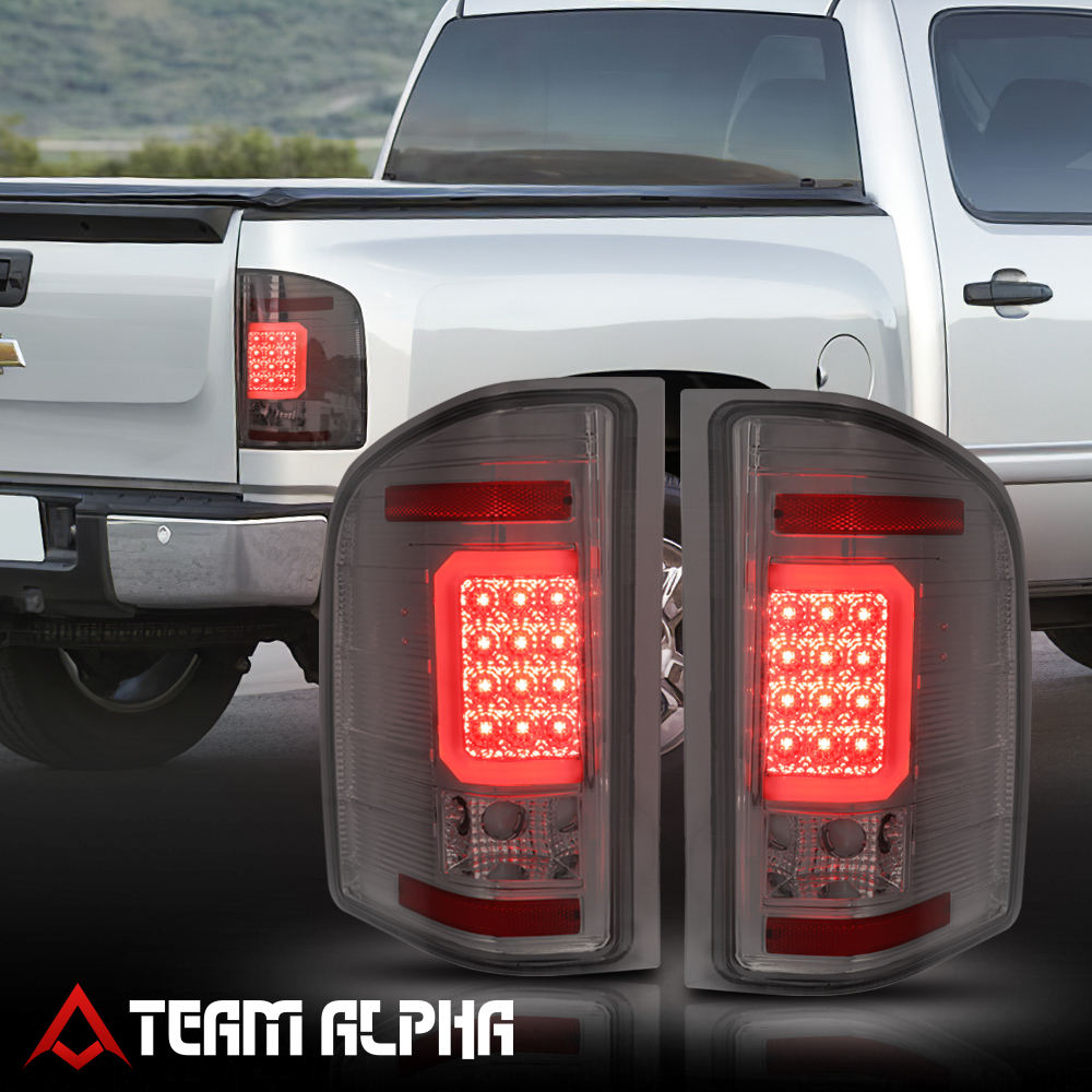 Speed Daddy LED C-Tube Tail Light Bar – 07-14 Chevy Silverado, Chrome Housing Red Lens